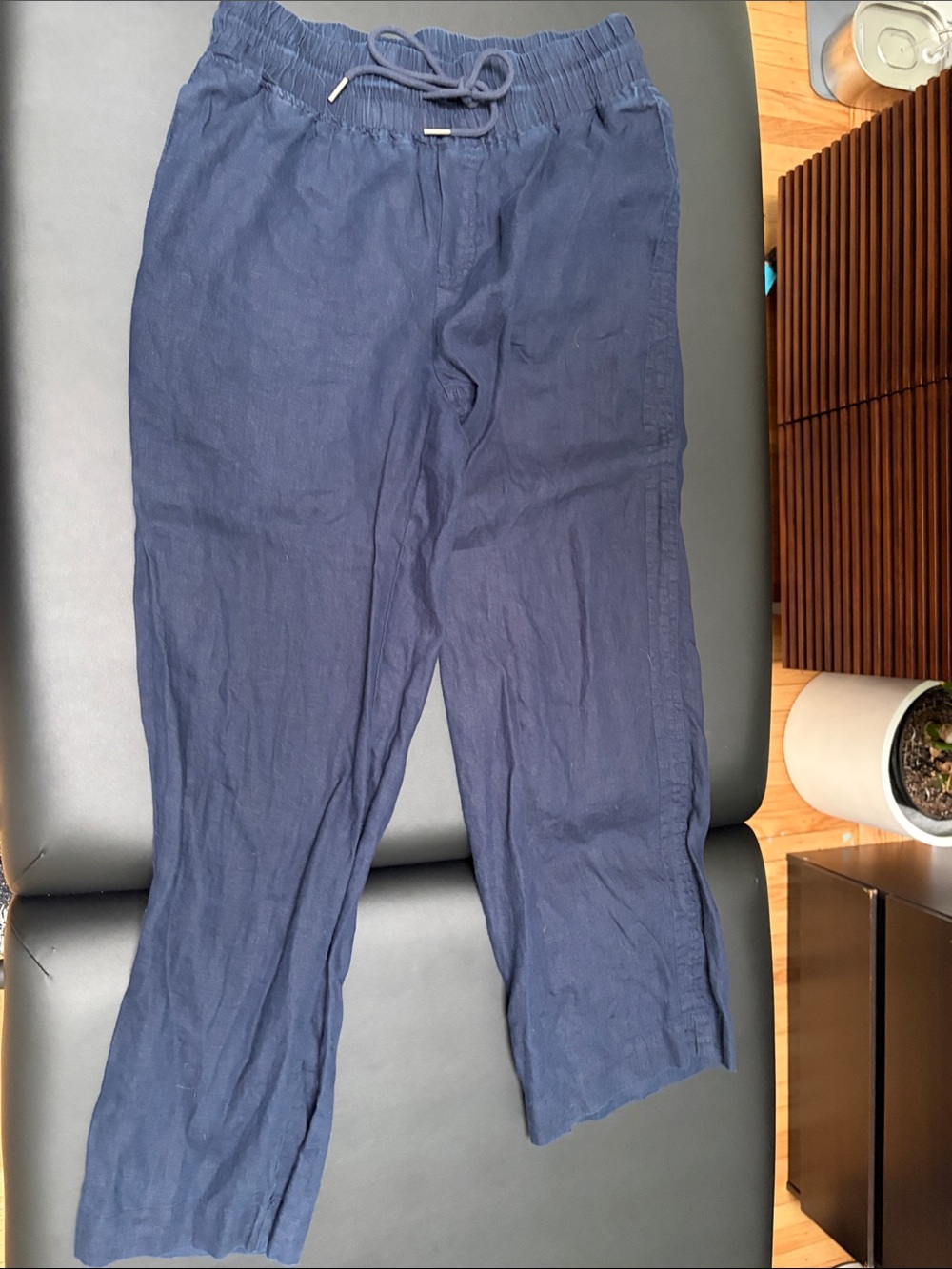 Quince 100% European Linen Drawstring Wide-Leg Pants - Picture 7 of 9